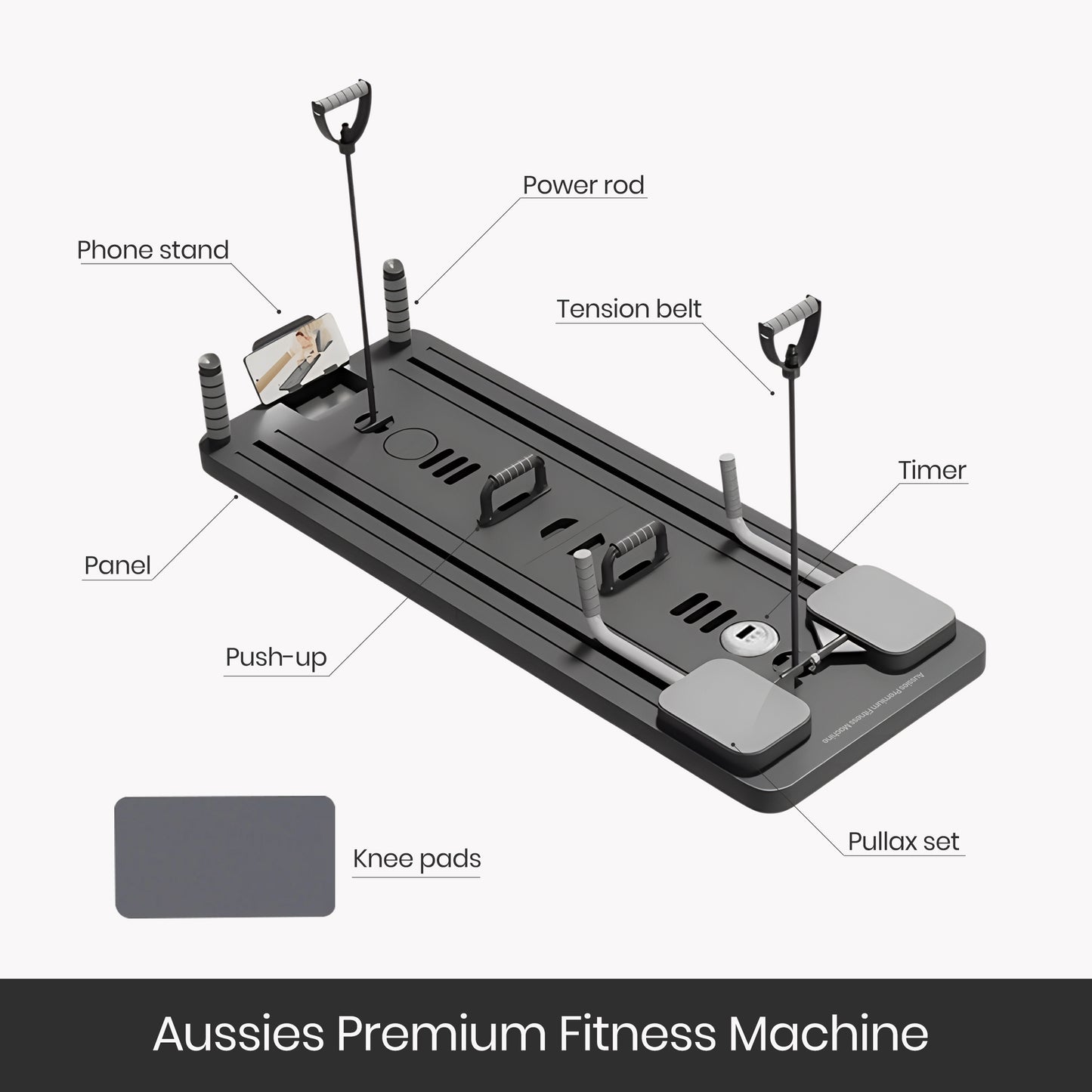 9-in-1 Multifunctional Fitness Pilate Reformer Board