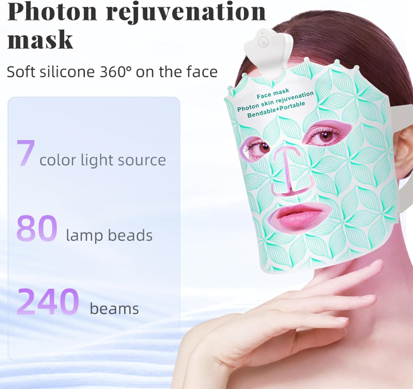 Red Light Therapy 7-Color LED Face Mask  - Bio Healing™