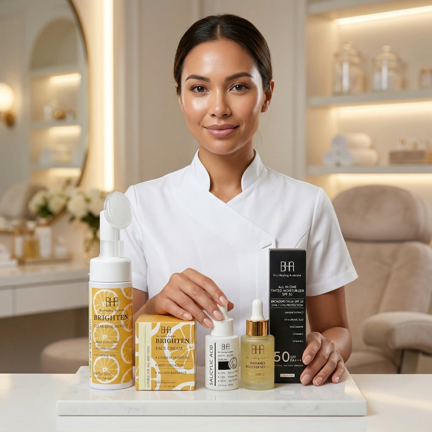 Anti - Aging, Anti - Acne And Anti - Oxidation BioHealing Facial Set