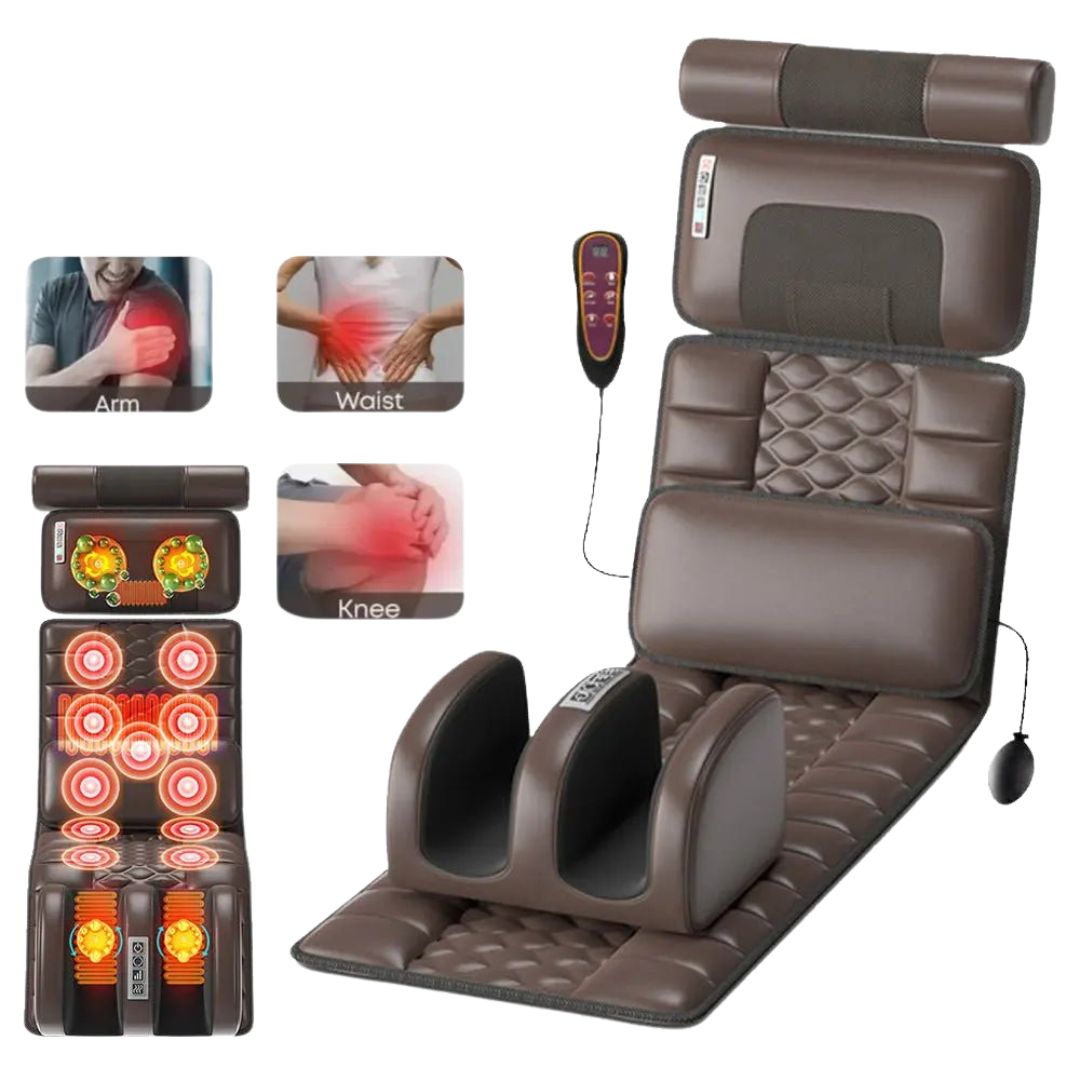 Relaxing Heat Therapy for Neck, Back & Shoulders  Massage Mat with Heat