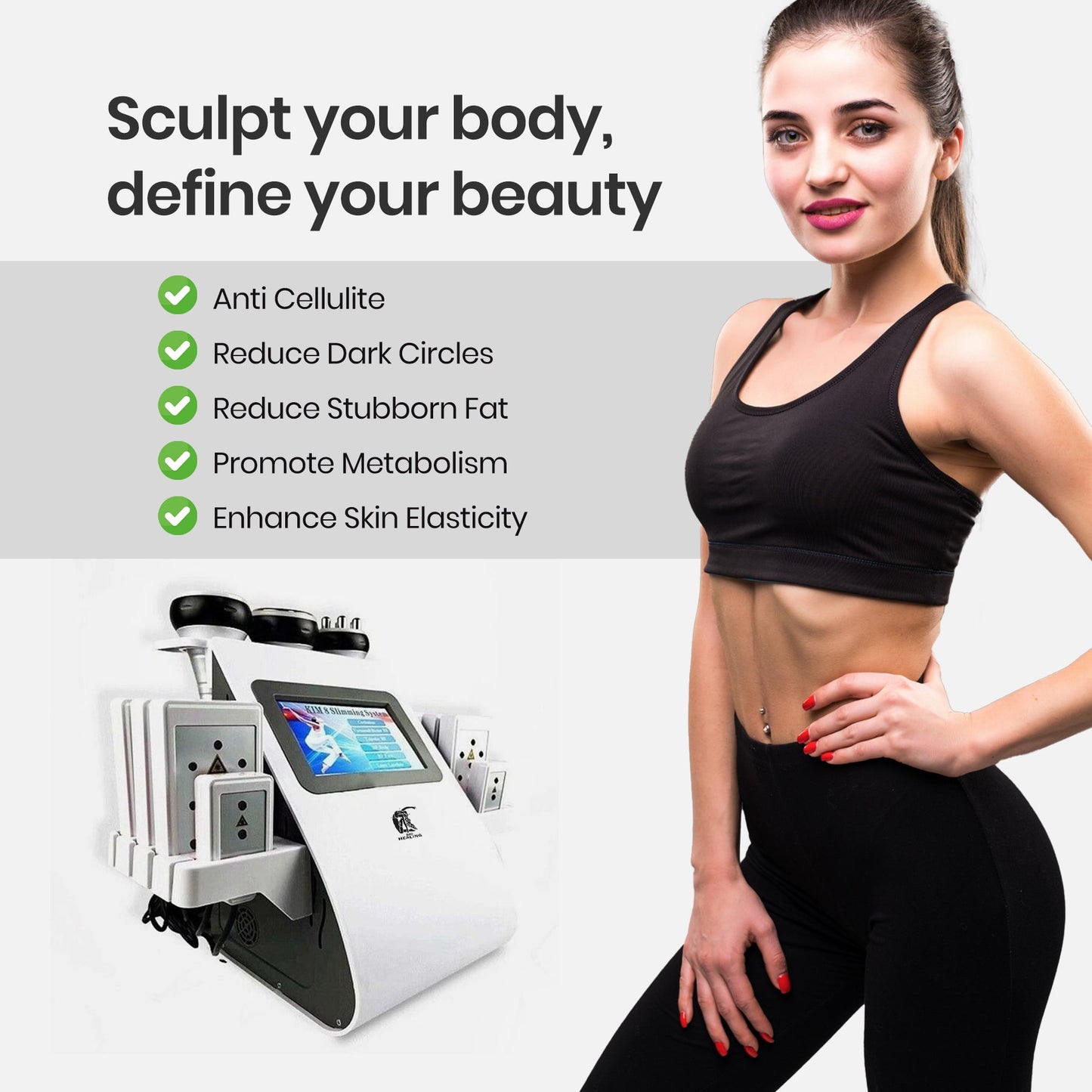 Bio Healing 6-in-1 Ultrasonic Cavitation + RF Machine