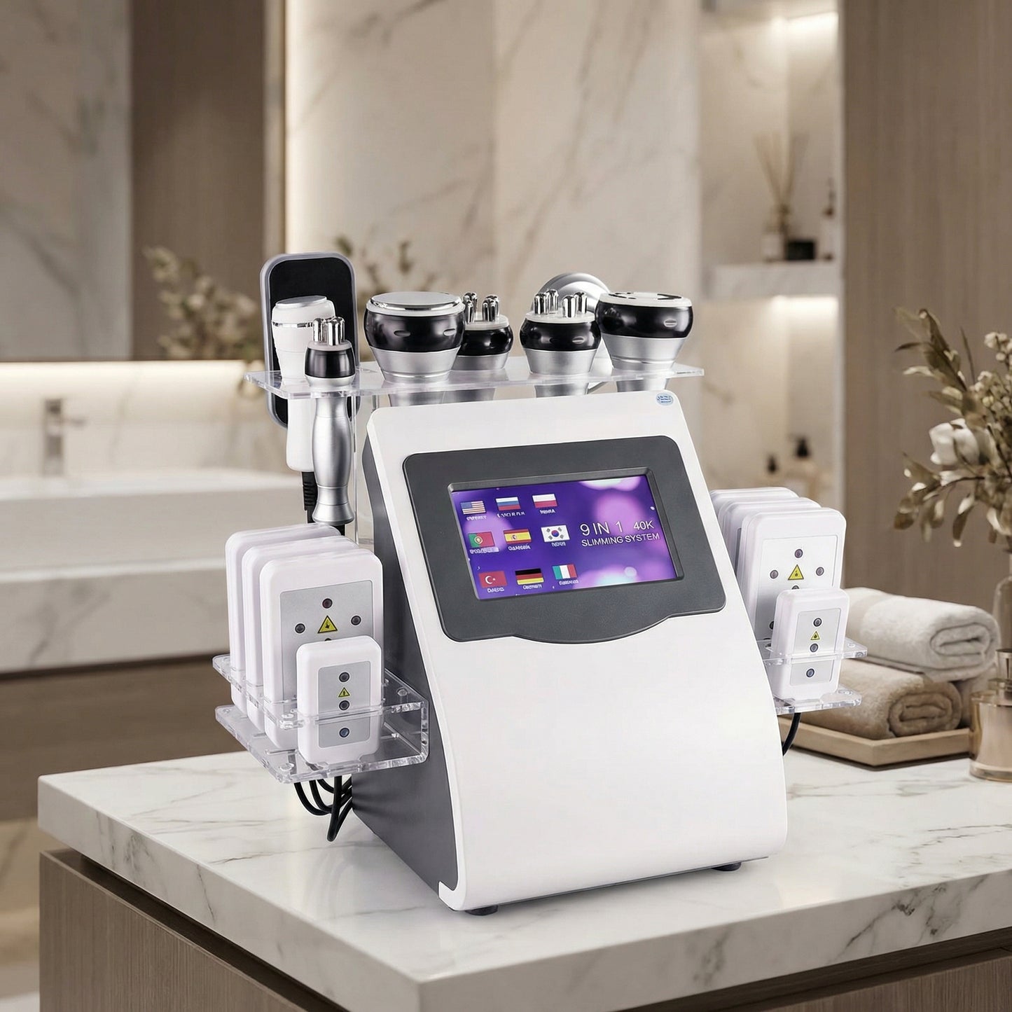 9 - in - 1 Ultrasonic Cavitation & RF Body Contouring Beauty Machine (80K Technology)