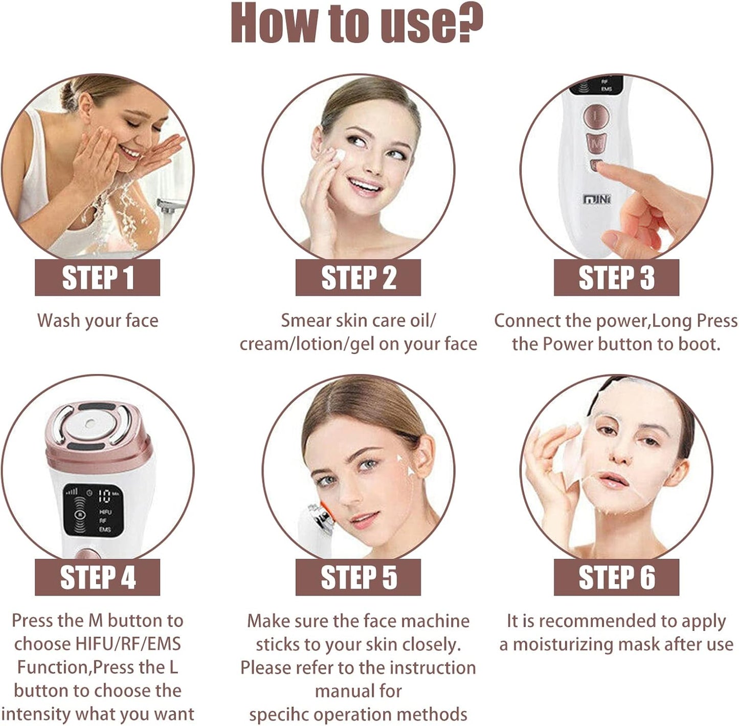 Mini Bio Healing™ RF EMS Micro-current Facial Lifting Beauty Machine