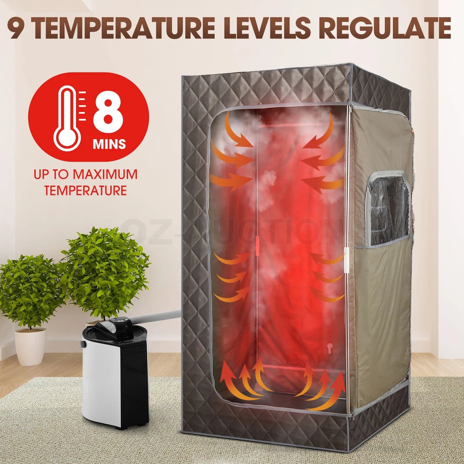 Compact steam sauna