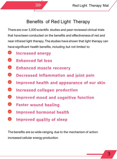 Red Light Relaxation Mat — Large Full-Body Wellness Pad
