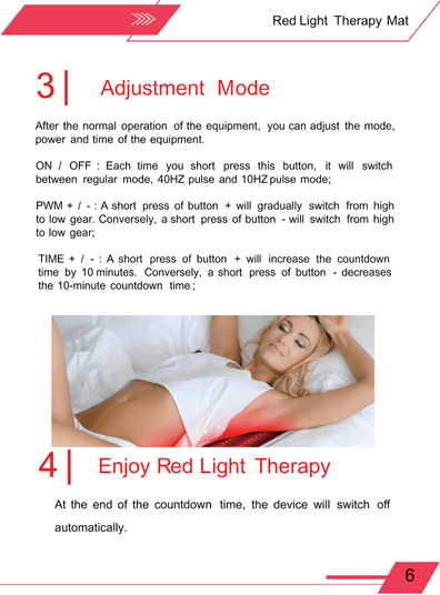 Red Light Relaxation Mat — Large Full-Body Wellness Pad