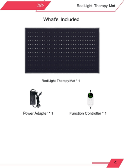 Red Light Relaxation Mat — Large Full-Body Wellness Pad